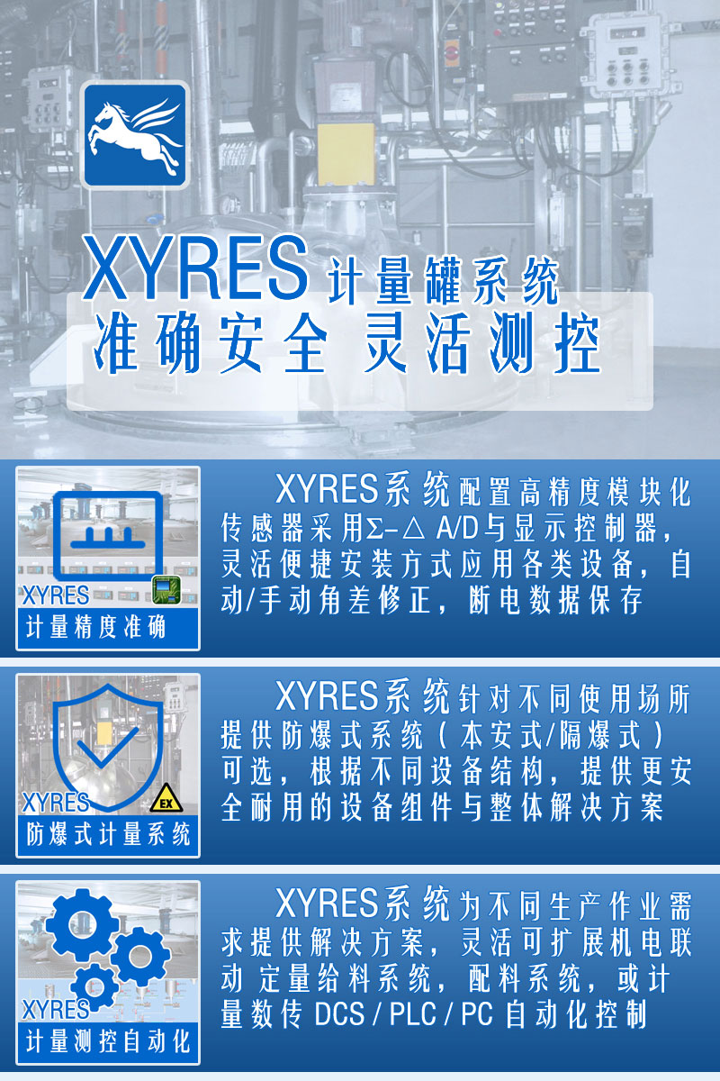 XYRES電子稱重式計量罐系統(tǒng) 特點(diǎn)