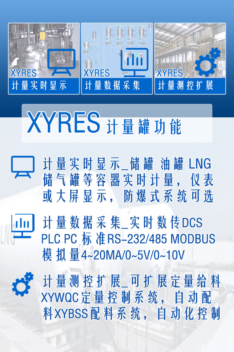 XYRES電子稱重式計(jì)量罐系統(tǒng) 功能